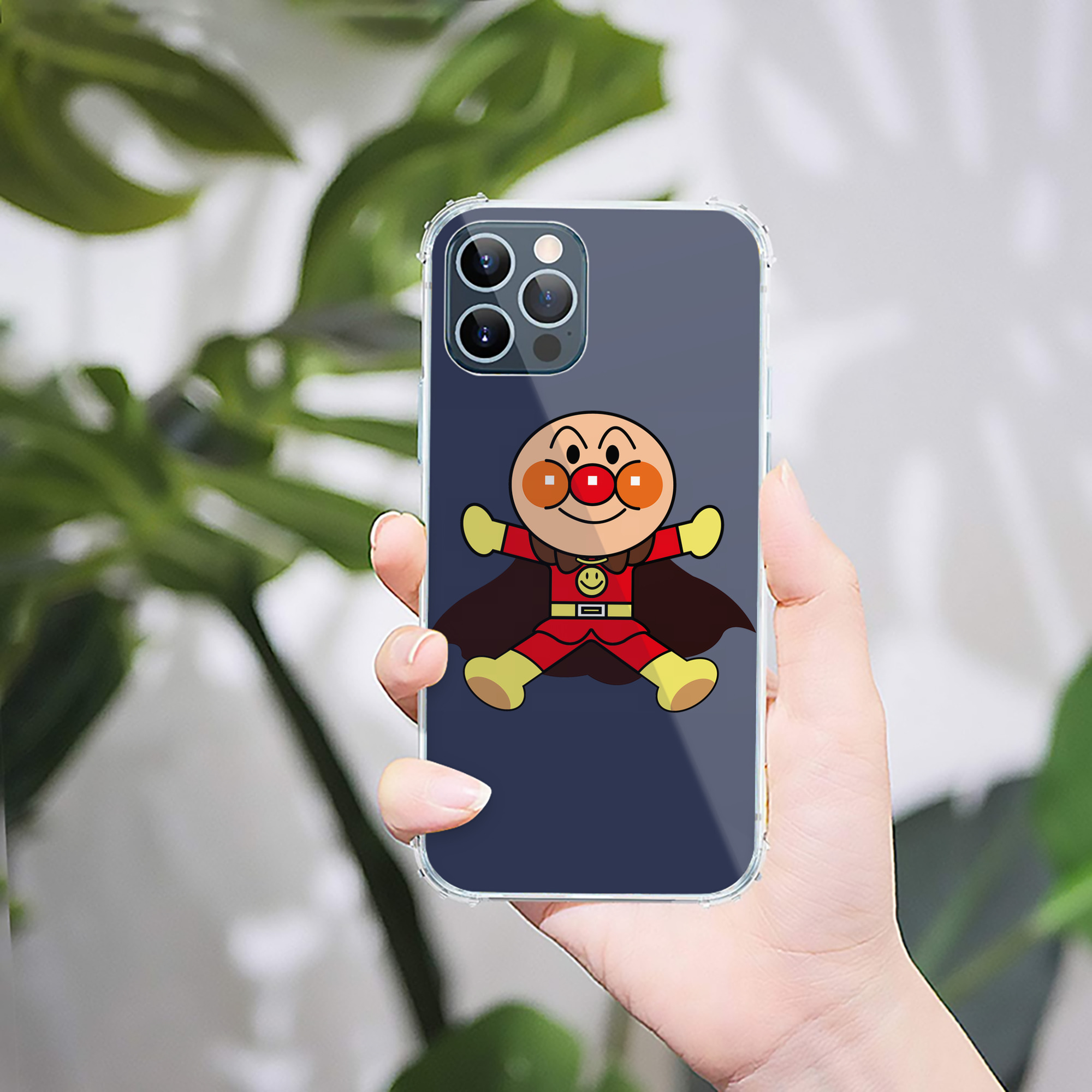 （画像用） アンパンマン Anpanman 【iPhone 12シリーズ対応】透明スマホケース（クリアソフトケース）